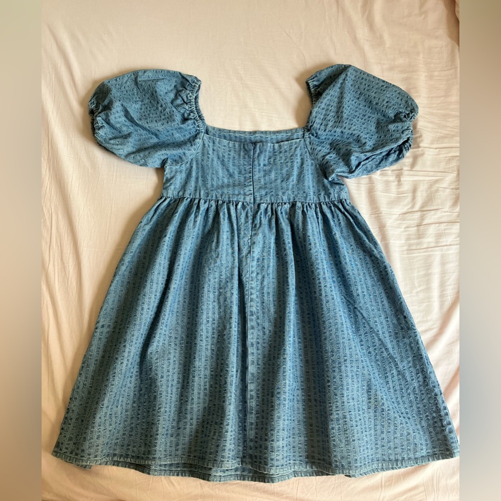Levi's Blue Puff Sleeve Dress - Picture 2 of 9